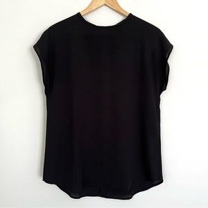 Banana Republic High Neck Cap Sleeve Blouse in Black, Size XS
